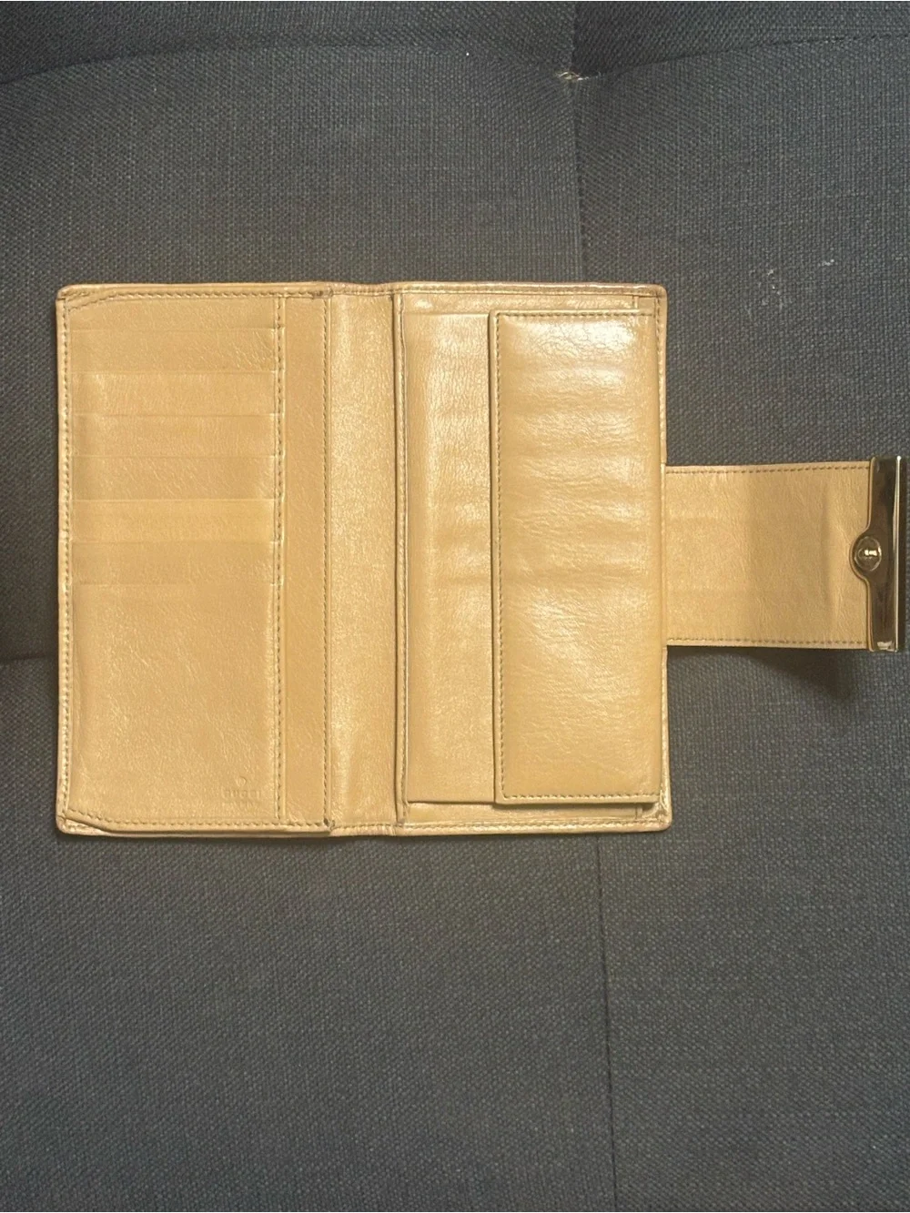 Gucci Guccissima metal bar continental long wallet retail $700.00